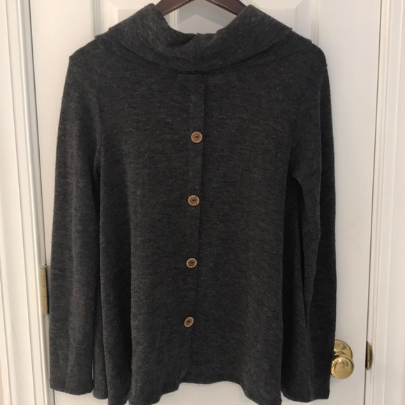 Dark grey cowl neck swing sweater - Picture 6 of 6